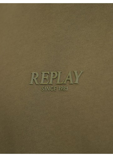 Replay TAMNOZELENI SWEATSHIRT S MALIM REPLAY NATPISOM - 6
