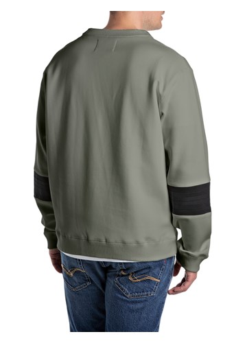 Replay ZELENI SWEATSHIRT S PRINTOM I DETALJIMA NA RUKAVIMA - 2