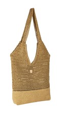 ZLATNA SHOPPER TORBA OD MREŽASTOG PAMUKA I METALNIH DETALJA - 2