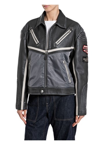 Replay ŽENSKA KOŽNA MOTORISTIČKA JAKNA - 1