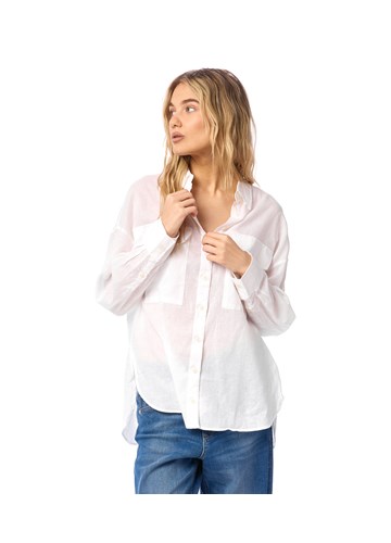 Replay ŽENSKA OVERSIZED KOŠULJA U BIJELOJ BOJI  - 2