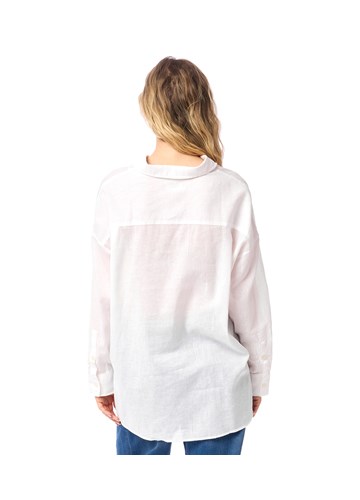 Replay ŽENSKA OVERSIZED KOŠULJA U BIJELOJ BOJI  - 3
