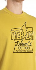 ŽUTA MAJICA S PRINTOM MUNJE I NATPISOM REPLAY DENIM - 3