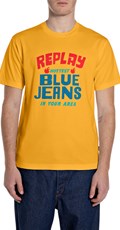 ŽUTA MAJICA S RETRO LOGOTIPOM REPLAY BLUE JEANS - 1