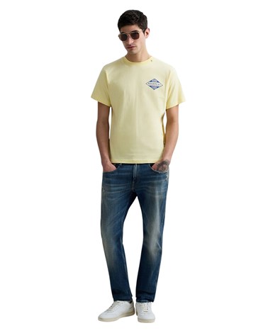 Replay žuta pamučna majica s miami printom