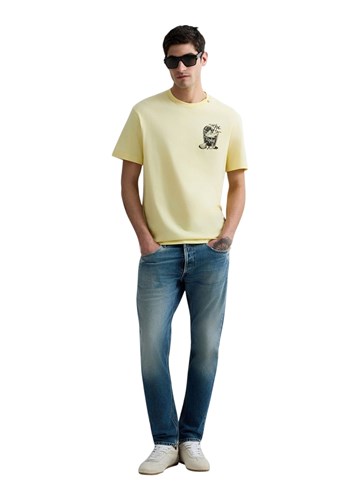 Replay ŽUTA PAMUČNA MAJICA S PRINTOM KOKTELA - 1