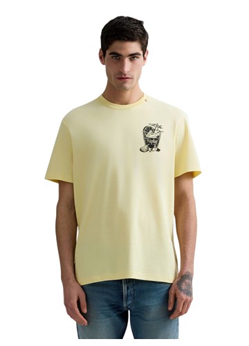 Replay ŽUTA PAMUČNA MAJICA S PRINTOM KOKTELA - 2