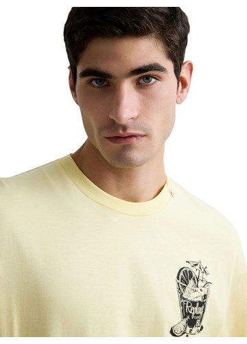 Replay ŽUTA PAMUČNA MAJICA S PRINTOM KOKTELA - 7