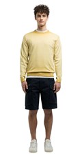 ŽUTI PAMUČNI PULOVER S OMBRE EFEKTOM - 2