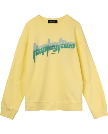 Replay žuti sweatshirt sa šarenim printom za dječake